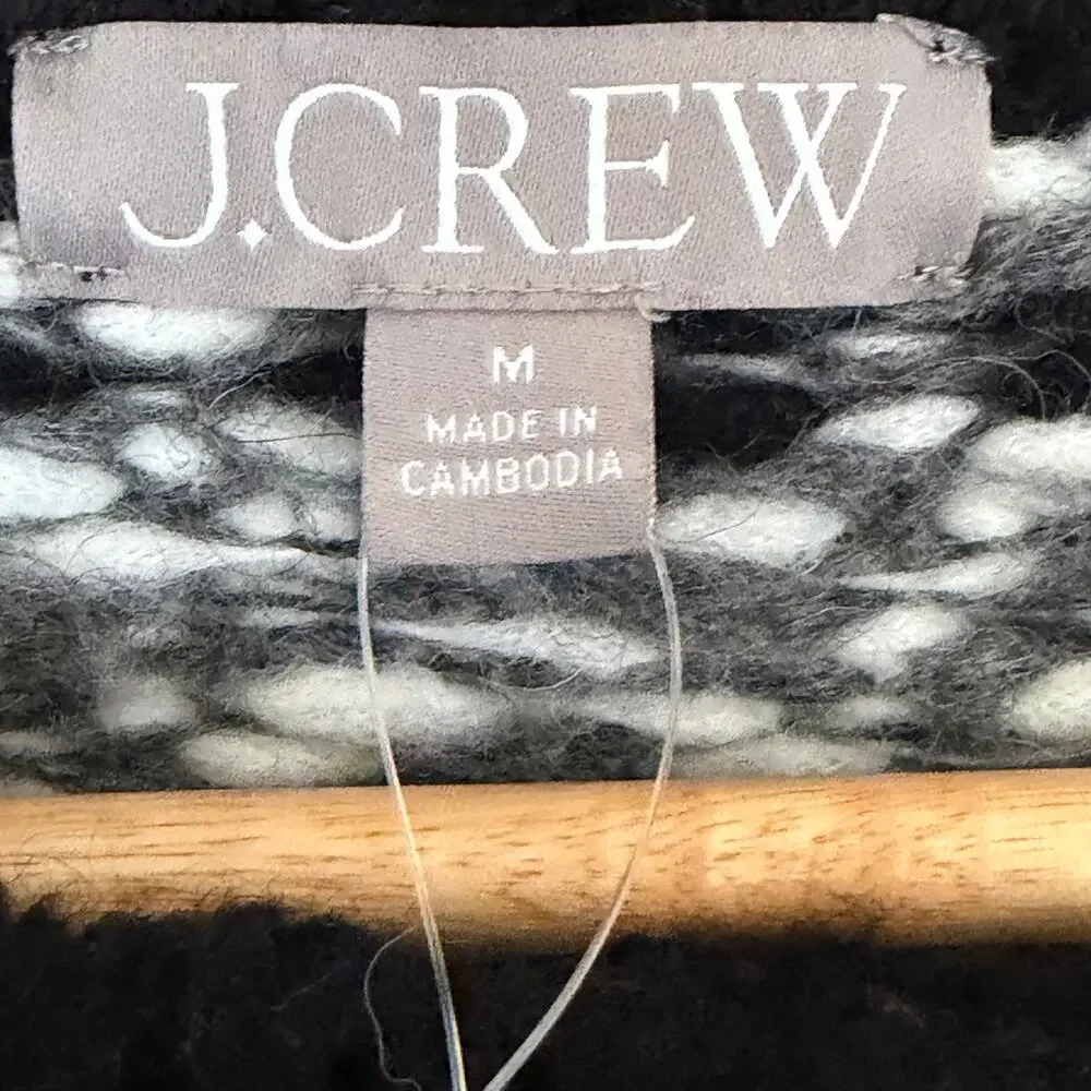 J. CREW Cropped Fair Isle Chunky Cardigan Sweater, New Without Tag, Size Medium